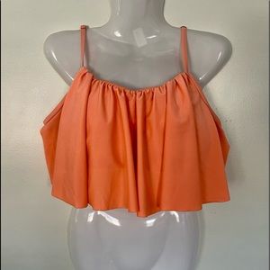 Shein ruffled swim top